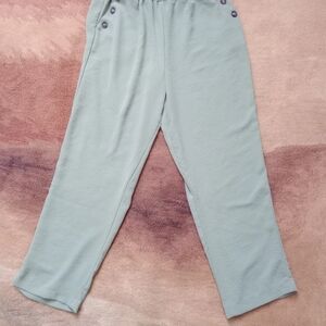 NY Collection Olive Green Pull-On Pants